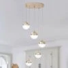 5 X 7-Watt 5-Light Gold Integrated LED Modern Pendant Light For Dining Room -Lamp Parts gold adsensty pendant lights hd3 5 fg d00036 64 1000