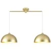 2-Light 34.64 In. Gold Modern Dome Pendant Light With Metal Shade, No Bulbs Included -Lamp Parts gold adsensty pendant lights hd5 2pg d00156 64 1000