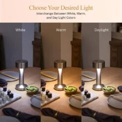 The Chelsea 8.4 In. Gold Modern Cordless Rechargeable Integrated LED Table Lamps 2-Pack -Lamp Parts gold bell howell table lamps 6568 44 1000