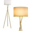 66 In. Gold Tripod Floor Lamp For Living Room, Vintage Standing Lamps With Fabric Lampshade, E26 Bulb Included 2 66 In. Gold Tripod Floor Lamp For Living Room, Vintage Standing Lamps With Fabric Lampshade, E26 Bulb Included -Lamp Parts gold floor lamps fl 66 g 64 1000