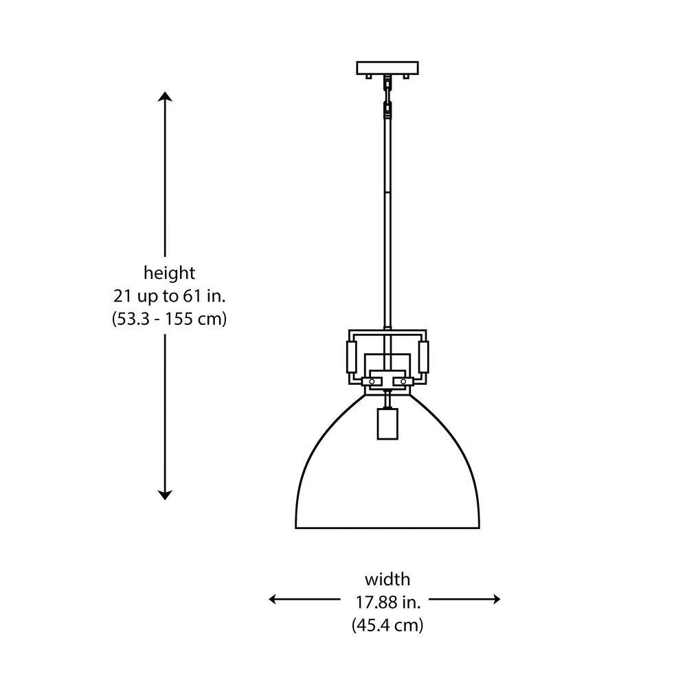 Ballington 17.88 In. 1-Light Gold Oversized Pendant Light Fixture With Clear Glass Shade 7 Ballington 17.88 In. 1-Light Gold Oversized Pendant Light Fixture With Clear Glass Shade - Image 5