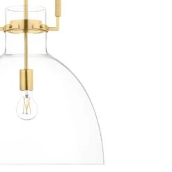 Ballington 17.88 In. 1-Light Gold Oversized Pendant Light Fixture With Clear Glass Shade 13 Ballington 17.88 In. 1-Light Gold Oversized Pendant Light Fixture With Clear Glass Shade -Lamp Parts gold hampton bay pendant lights pnd 2218 gl 40 1000