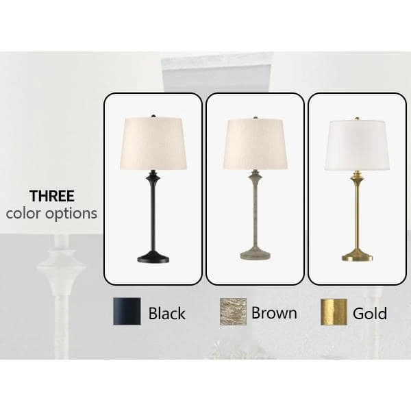 26 In. Gold Modern Metal Bedroom Living Room Bedside Desk Nightstand Table Lamps (Set Of 2) 9 26 In. Gold Modern Metal Bedroom Living Room Bedside Desk Nightstand Table Lamps (Set Of 2) - Image 7