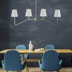 Signe 47.5 40-Watt 4-Light Gold Classic Minimalist Iron Linear LED Pendant Light, Gold Painting 15 Signe 47.5 40-Watt 4-Light Gold Classic Minimalist Iron Linear LED Pendant Light, Gold Painting -Lamp Parts gold painting jonathan y pendant lights jyl7913a 40 1000