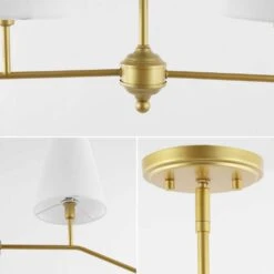 Signe 47.5 40-Watt 4-Light Gold Classic Minimalist Iron Linear LED Pendant Light, Gold Painting 21 Signe 47.5 40-Watt 4-Light Gold Classic Minimalist Iron Linear LED Pendant Light, Gold Painting -Lamp Parts gold painting jonathan y pendant lights jyl7913a 4f 1000