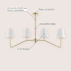 Signe 47.5 40-Watt 4-Light Gold Classic Minimalist Iron Linear LED Pendant Light, Gold Painting 16 Signe 47.5 40-Watt 4-Light Gold Classic Minimalist Iron Linear LED Pendant Light, Gold Painting -Lamp Parts gold painting jonathan y pendant lights jyl7913a a0 1000