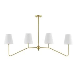 Signe 47.5 40-Watt 4-Light Gold Classic Minimalist Iron Linear LED Pendant Light, Gold Painting 20 Signe 47.5 40-Watt 4-Light Gold Classic Minimalist Iron Linear LED Pendant Light, Gold Painting -Lamp Parts gold painting jonathan y pendant lights jyl7913a c3 1000