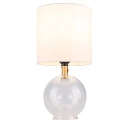 12.65 In. H 1-Light Gold Table Lamp Bedside Lamps, Nightstand Light With Shade Desk Decor Lamp, E26, No Bulbs Included