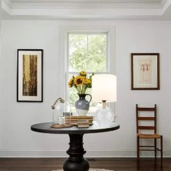 12.65 In. H 1-Light Gold Table Lamp Bedside Lamps, Nightstand Light With Shade Desk Decor Lamp, E26, No Bulbs Included -Lamp Parts gold sunpez table lamps ym c16 0824 66 1000