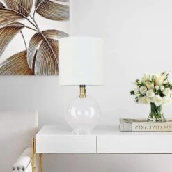 12.65 In. H 1-Light Gold Table Lamp Bedside Lamps, Nightstand Light With Shade Desk Decor Lamp, E26, No Bulbs Included -Lamp Parts gold sunpez table lamps ym c16 0824 77 1000