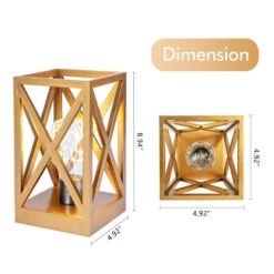 8.9 In. 2-Pack Retro Battery Powered Indoor Table Lamps, Gold Finish -Lamp Parts gold table lamps wbtl jh16 gd 1f 1000