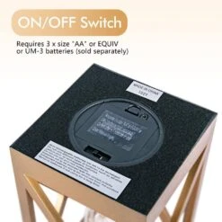 8.9 In. Retro Battery Powered Indoor Table Lamps, Gold Finish -Lamp Parts gold table lamps wbtl jh17 gd 44 1000