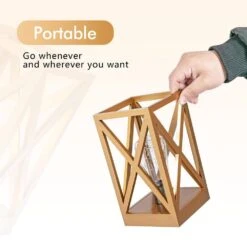 8.9 In. Retro Battery Powered Indoor Table Lamps, Gold Finish -Lamp Parts gold table lamps wbtl jh17 gd 66 1000