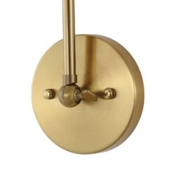 Swing Arm Adjustable Wall Lamps Set Of 2 Brass Hardwired Light Fixture Up Down Metal Shade -Lamp Parts gold wall lamps wbwl y012 gd 44 1000