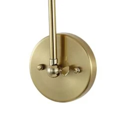 Gold Swing Arm Adjustable Wall Lamps Warm Hardwired Light Fixture Up Down Glass Shade -Lamp Parts gold wall lamps wbwl y033 wt 4f 1000