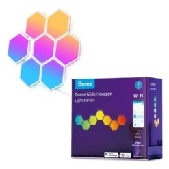 Glide Hexagon Smart Color Changing Plug-In Wi-Fi Enabled Integrated LED Light Panels (7-Piece)