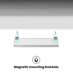 8 In. Battery Operated LED Motion Sensor White Rechargeable 3000K Bright White Under Cabinet Door Light (1-Pack) -Lamp Parts gray feit electric under cabinet bar lights cab8 830 bat 1f 1000