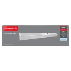 13 In. Battery Operated LED Motion Sensor Stanless Steel Rechargeable 4000K Cool White Under Cabinet Closet Light 4-Pack -Lamp Parts gray feit electric under cabinet bar lights closet13 840 bat 4 40 1000