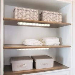 13 In. Battery Operated LED Motion Sensor Stanless Steel Rechargeable 4000K Cool White Under Cabinet Closet Light 4-Pack -Lamp Parts gray feit electric under cabinet bar lights closet13 840 bat 4 c3 1000