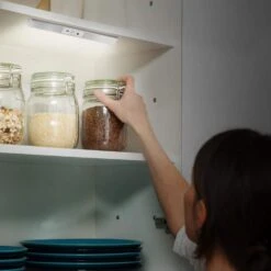 13 In. Battery Operated LED Motion Sensor Stanless Steel Rechargeable 4000K Cool White Under Cabinet Closet Light 1-Pack 17 13 In. Battery Operated LED Motion Sensor Stanless Steel Rechargeable 4000K Cool White Under Cabinet Closet Light 1-Pack -Lamp Parts gray feit electric under cabinet bar lights closet13 840 bat 77 1000