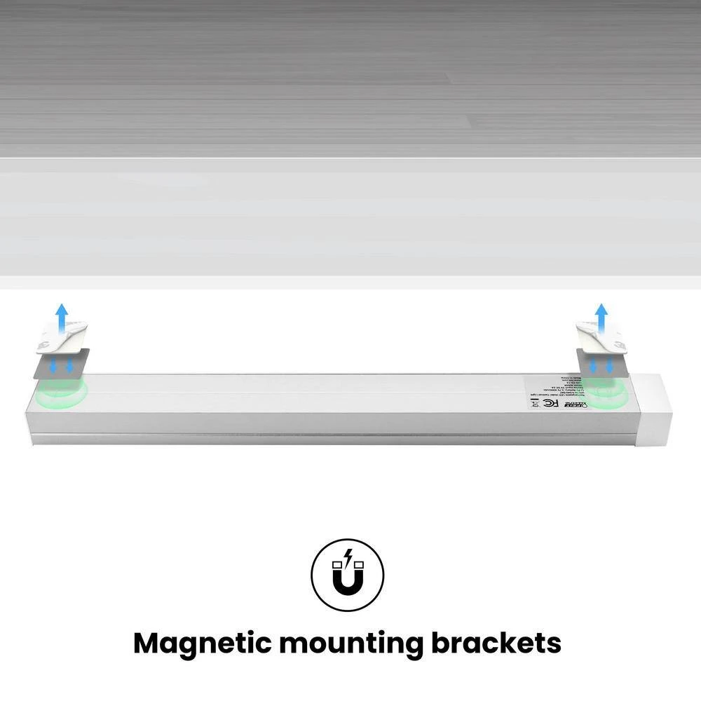 12.5 In. Battery Operated LED White Rechargeable 4000K Cool White Under Cabinet Light (12-Pack) 10 12.5 In. Battery Operated LED White Rechargeable 4000K Cool White Under Cabinet Light (12-Pack) - Image 8