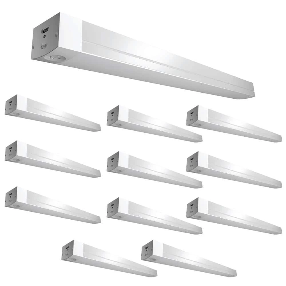 12.5 In. Battery Operated LED White Rechargeable 4000K Cool White Under Cabinet Light (12-Pack) 3 12.5 In. Battery Operated LED White Rechargeable 4000K Cool White Under Cabinet Light (12-Pack)