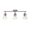 Globe Electric 2 Ft. Contemporary Gray Pewter Indoor Hard Wired Track Lighting Kit With Clear Glass Shades, Step Heads