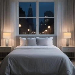 26'' Modern Grey Glass Table Lamps Set Of 2,3-Way Dimmable Bedside Lamps With USB A+C Ports& Touch Control For Bedroom -Lamp Parts gray rottogoon table lamps wtlp479ah2 a0 1000