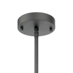 Richland 1-Light Grey Wood Finish Shaded Mini-Pendant With Clear Seedy Glass -Lamp Parts gray wood hampton bay pendant lights ksf8901ax 01 1f 1000