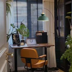 Potlid Scandinavian 1-Light Dome Pendant Light Green Barn Hanging Light With Wood Accent For Kitchen Island, Restaurant -Lamp Parts green huoku pendant lights pd1064051 a0 1000