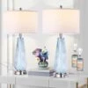 27 In. Contemporary Grey And Blue Table Lamps, 3-Way Dimmable Hand Crafted Nightstand Lamps With 2-USB Ports 1 27 In. Contemporary Grey And Blue Table Lamps, 3-Way Dimmable Hand Crafted Nightstand Lamps With 2-USB Ports -Lamp Parts grey blue ltemziiy table lamps ts031 64 1000