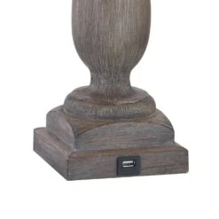 26.5 In. Gray Modern Dimmable Resin Bedroom Living Room Bedside Desk Nightstand Table Lamps USB Port (Set Of 2) 19 26.5 In. Gray Modern Dimmable Resin Bedroom Living Room Bedside Desk Nightstand Table Lamps USB Port (Set Of 2) -Lamp Parts grey maxax table lamps t79 gy 76 1000