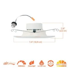Halo 5/6 In. 10.9-Watt RL Night Light Recessed LED Retrofit Module, 1000-Lumens, Selectable CCT, D2W 13 Halo 5/6 In. 10.9-Watt RL Night Light Recessed LED Retrofit Module, 1000-Lumens, Selectable CCT, D2W -Lamp Parts halo night lights rlnl56109fsd2w1ewh 40 1000