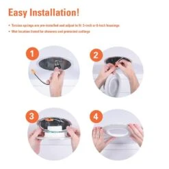 Halo 5/6 In. 10.9-Watt RL Night Light Recessed LED Retrofit Module, 1000-Lumens, Selectable CCT, D2W 18 Halo 5/6 In. 10.9-Watt RL Night Light Recessed LED Retrofit Module, 1000-Lumens, Selectable CCT, D2W -Lamp Parts halo night lights rlnl56109fsd2w1ewh c3 1000