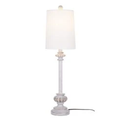 Clifon 28 In. 1-Light Distressed White Buffet Lamps (set Of 2) -Lamp Parts hampton bay lamp sets 24221 000 c3 1000