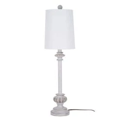 Clifon 28 In. 1-Light Distressed White Buffet Lamps (set Of 2) -Lamp Parts hampton bay lamp sets 24221 000 fa 1000
