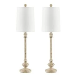 Bluffton 28 In. 1-Light Distressed Grey Buffet Lamps (set Of 2) -Lamp Parts hampton bay lamp sets 24222 000 e1 1000