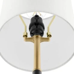 Wisteria 28 In. 1-Light Black And Gold Buffet Lamps (set Of 2) -Lamp Parts hampton bay lamp sets 24223 000 40 1000