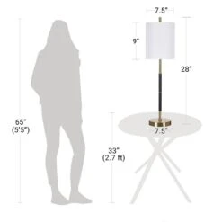 Wisteria 28 In. 1-Light Black And Gold Buffet Lamps (set Of 2) -Lamp Parts hampton bay lamp sets 24223 000 4f 1000