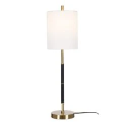 Wisteria 28 In. 1-Light Black And Gold Buffet Lamps (set Of 2) -Lamp Parts hampton bay lamp sets 24223 000 c3 1000