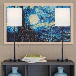 Biscayne 28 In. 1-Light Black Buffet Lamps (set Of 2) 25 Biscayne 28 In. 1-Light Black Buffet Lamps (set Of 2) -Lamp Parts hampton bay lamp sets 24224 000 31 1000