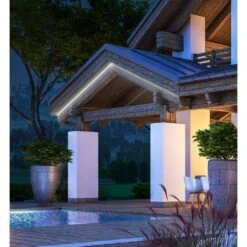 1000 Lumen 16 Ft. White Adjustable Light Color 120V Plug-in Or 12V Neon Flex LED Weather Resistant Outdoor Rope Light -Lamp Parts hampton bay rope lights nf165ccthd 1d 1000