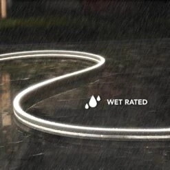 1000 Lumen 16 Ft. White Adjustable Light Color 120V Plug-in Or 12V Neon Flex LED Weather Resistant Outdoor Rope Light -Lamp Parts hampton bay rope lights nf165ccthd 1f 1000