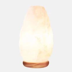 Himalayan 7.5 In. Natural White Salt Lamp With (Multi-Color)