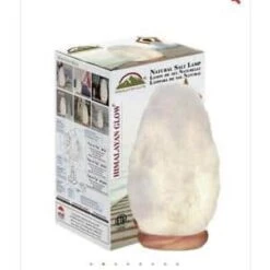 Himalayan 7.5 In. Natural White Salt Lamp With (Multi-Color) -Lamp Parts himalayan glow novelty lights 1041w 66 1000