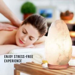 Himalayan 7.5 In. Natural White Salt Lamp With (Multi-Color) -Lamp Parts himalayan glow novelty lights 1041w 76 1000
