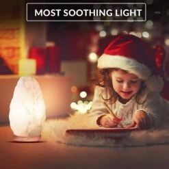 Himalayan 7.5 In. Natural White Salt Lamp With (Multi-Color) -Lamp Parts himalayan glow novelty lights 1041w c3 1000