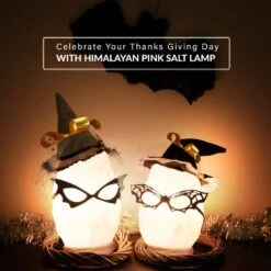 Himalayan 7.5 In. Natural White Salt Lamp With (Multi-Color) -Lamp Parts himalayan glow novelty lights 1041w fa 1000