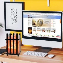 7.9 In. Ionic Crystal Natural Salt Picket Fence Lamp 7-8 Lbs. 14 7.9 In. Ionic Crystal Natural Salt Picket Fence Lamp 7-8 Lbs. -Lamp Parts himalayan glow novelty lights 1333 4f 1000