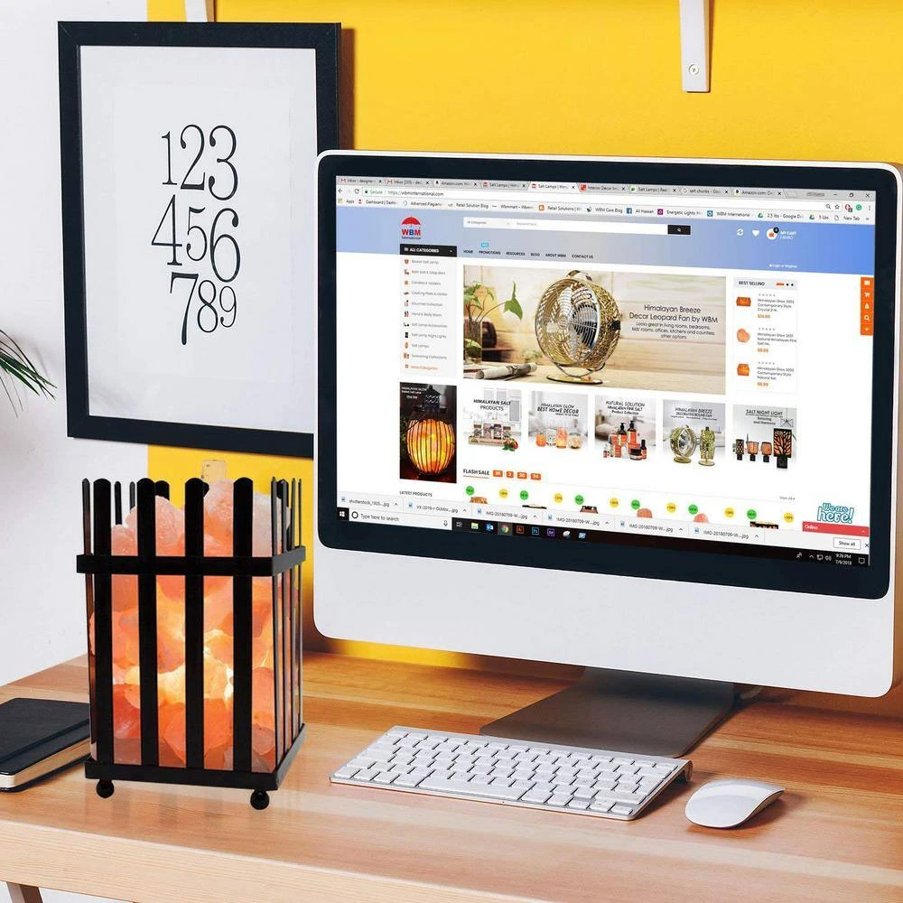 7.9 In. Ionic Crystal Natural Salt Picket Fence Lamp 7-8 Lbs. 7 7.9 In. Ionic Crystal Natural Salt Picket Fence Lamp 7-8 Lbs. - Image 5